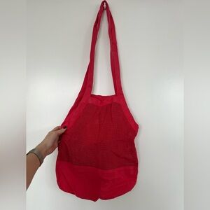 PACT Apparel Women's Beachside Organic Fair Trade Linen Crochet
Tote red/mellon